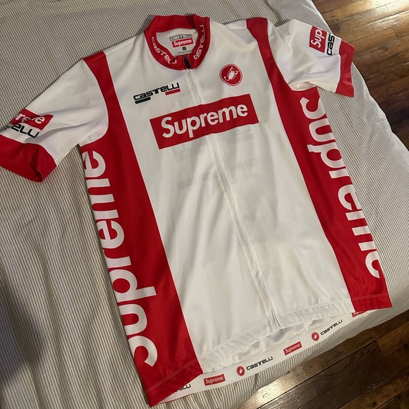 Supreme x Castelli Red and White Logo Jersey